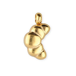 BY31&reg; Roestvrij stalen (RVS) Stainless steel bedels croissant Gold
