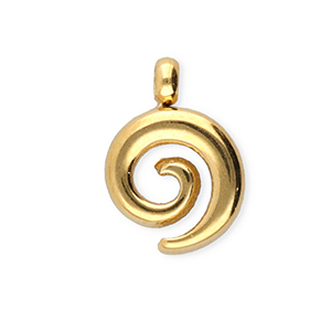 BY31&reg; Roestvrij stalen (RVS) Stainless steel bedels spiraal Gold