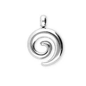 BY31&reg; Roestvrij stalen (RVS) Stainless steel bedels spiraal Silver