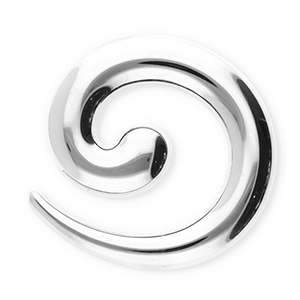 Roestvrij stalen (RVS) Stainless steel statement broches spiraal Silver