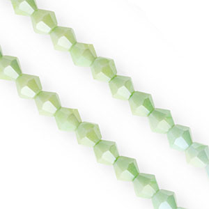 Top Facet kralen bicone 6mm Multicolour green-AB coating