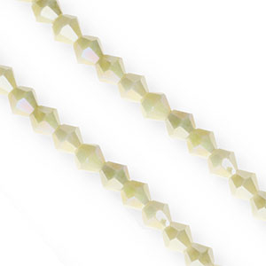 Top Facet kralen bicone 6mm Lime-AB coating
