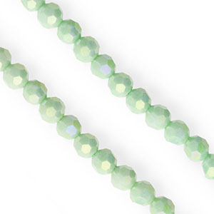 Top Facet kralen rond 6mm Light green-AB coating