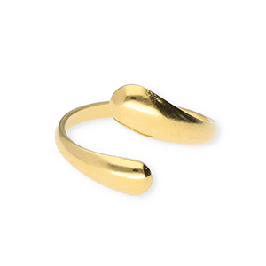 Roestvrij stalen (RVS) Stainless steel ringen druppels Gold