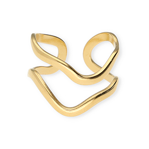 Roestvrij stalen (RVS) Stainless steel ringen Gold