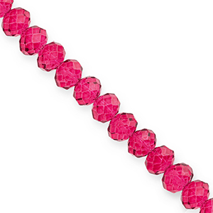 Top Facet kralen 8x6mm disc Cherry pink