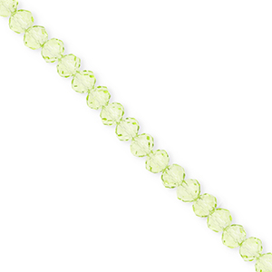 Top Facet kralen 4x3mm disc Light green