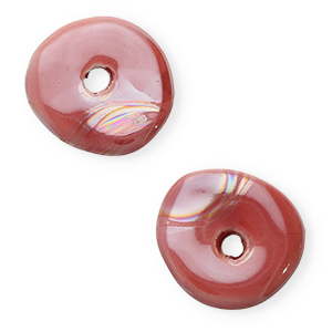 DQ Grieks keramiek kralen donut Magenta haze pink