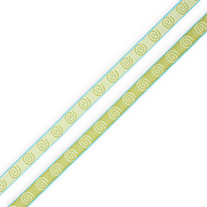 BY31&reg; Lint met tekst spiraal Green-turquoise blue