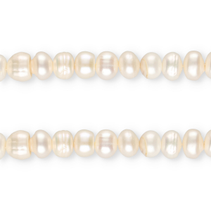 TQ zoetwaterparels plat rond 7x6mm Natural white