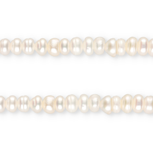 TQ zoetwaterparels plat rond 4x5mm Natural white