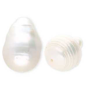 TQ zoetwaterparels drop high luster Natural white