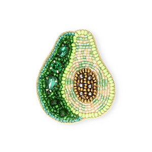 Broches avocado Green-gold-transparent