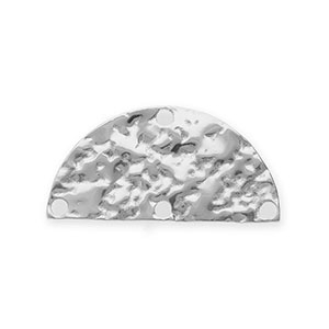 BY31&reg; Roestvrij stalen (RVS) Stainless steel onderdelen tussenstuk half gebogen met 4 oogjes Silver