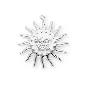BY31&reg; Eco-brass metaal bedels zon Dolce vita"" Silver