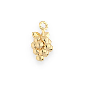 BY31&reg; Eco-brass metaal bedels druiven Gold