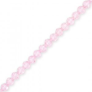 Top Facet kralen rond 4 mm Light pink