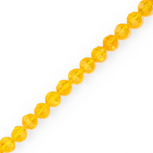 Top Facet kralen rond 6 mm Orange
