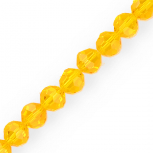 Top Facet kralen rond 12 mm Orange