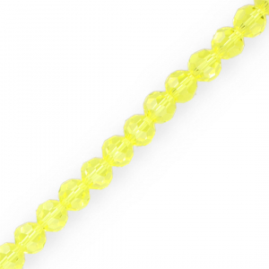 Top Facet kralen rond 8 mm Yellow