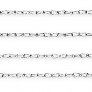 Roestvrij stalen (RVS) Stainless steel onderdelen jasseron fantasieschakel Silver