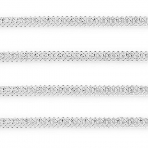 Roestvrij stalen (RVS) Stainless steel onderdelen jasseron dubbele gourmetschakel Silver