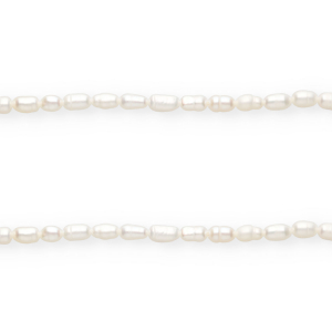 Imperfecte zoetwaterparels rice 6x4mm Natural white