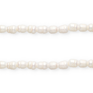 Imperfecte zoetwaterparels rice 11x9mm Natural white