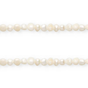 Imperfecte zoetwaterparels nugget rond 7-8mm Naturel white