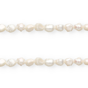 Imperfecte zoetwaterparels nugget oval 7-8x6-7mm Natural white