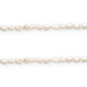 Imperfecte zoetwaterparels nugget ovaal 7x5-6mm Naturel white