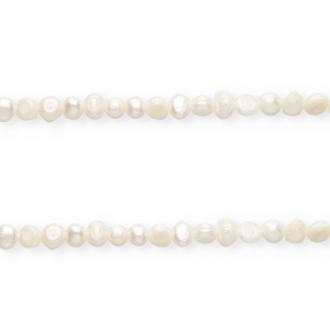 Imperfecte zoetwaterparels nugget rond 7-8mm Natural white