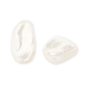 Imperfecte zoetwaterparels irregular high luster Natural white