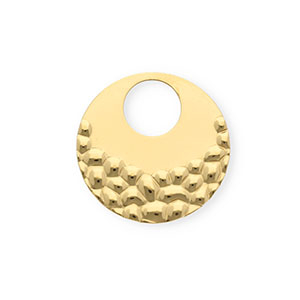 Roestvrij stalen (RVS) Stainless steel bedels rond Gold