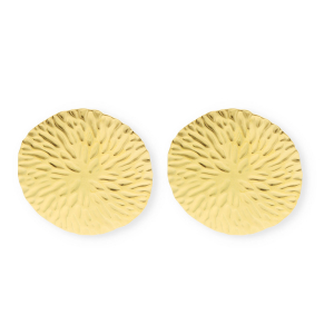 Roestvrij stalen (RVS) Stainless steel onderdelen oorbellen&nbsp;/&nbsp;oorstekers rond met oogje Gold