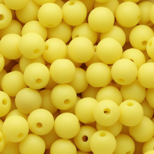 10 mm DQ Acryl kralen Sunshine yellow
