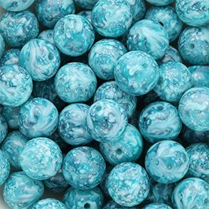 12 mm glaskralen Multicolour blue