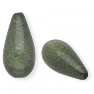 Super Polaris Elements kralen druppel vorm shiny Olive green