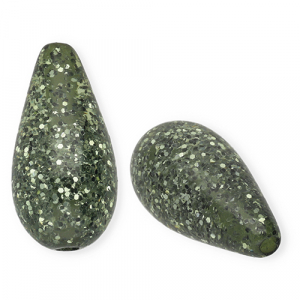 Polaris Elements kralen druppel vorm Paipolas Olive green