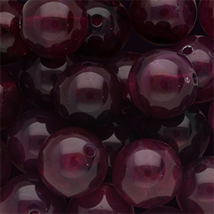 14 mm acryl kralen rond Aubergine purple-white marble