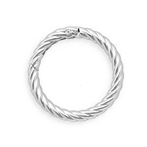 Onderdelen sleutelhanger clasp rond twisted Silver