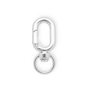 Onderdelen sleutelhanger clasp ovaal Silver