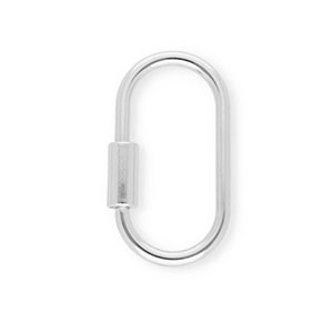 Onderdelen sleutelhanger slot ovaal Silver