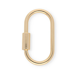 Onderdelen sleutelhanger slot ovaal Gold
