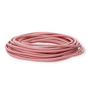 leer rond 3mm Light pink