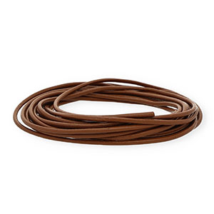 leer rond 3mm Dark brown