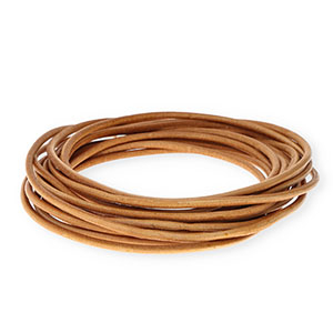 leer rond 3mm Light brown