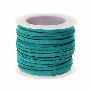 Imitatie su&egrave;de plat 3mm Teal Blue
