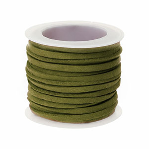 Imitatie su&egrave;de plat 3mm Olive green