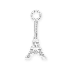 Roestvrij stalen (RVS) Stainless steel bedels Eiffeltoren Silver